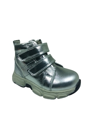 OrtopedikAL Özpınarcı Kız Çocuk Bot Cırtlı % 100 Deri Ortopedik Gümüş