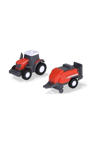 Dickie Toys Massey Ferguson Mikro Çiftlik Kamyonu Traktör Ve Römorklu 203735004