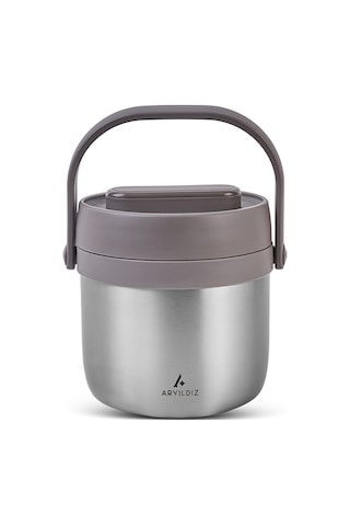 Aryıldız Bento Yuvarlak Steel Lunch Box - 1400 Ml Çelik
