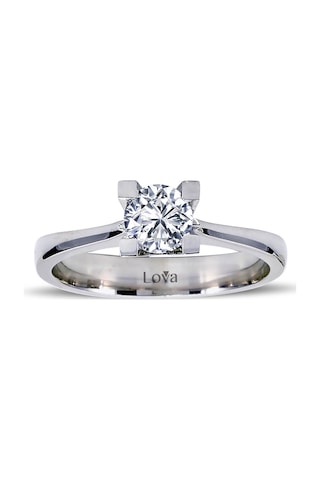 Lova G Renk 0,51 Karat Pırlanta Tektaş Yüzük - HRD Sertifikalı