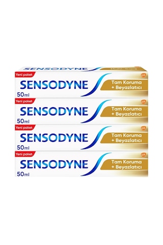 Sensodyne Tam Koruma + Beyazlatıcı Diş Macunu 4 x 50 ML