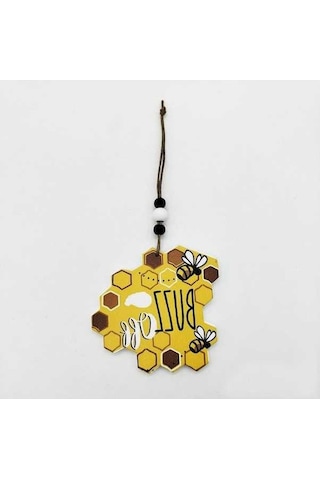 Pazly Küçük Ev Dekoru Bal Arısı Ahşap Kovan - Pratik Ev Aksesuarı Siyah Siyah