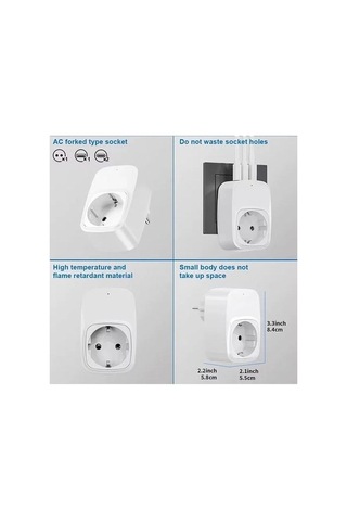 Northcity Tekli Yüksek Voltaj Korumalı Duvar Prizi 2x Type-c 1x Usb Çıkışlı Priz Grup Priz Çoğaltıcı Siyah 1.8 Metre - Tek Çıkışlı - Beyaz