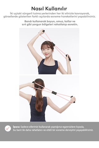 Esnek Direnç Bandı A'pieu Flexible Stretch Band Pembe