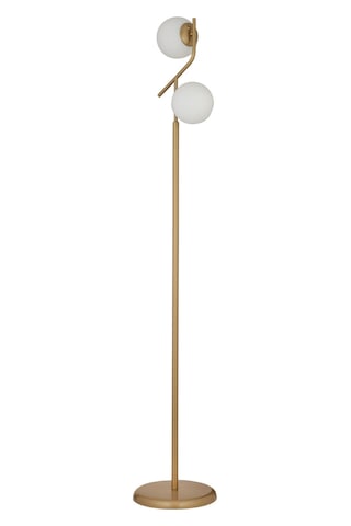 Velar Eskitme Beyaz Camlı Modern Tasarım Metal Lambader
