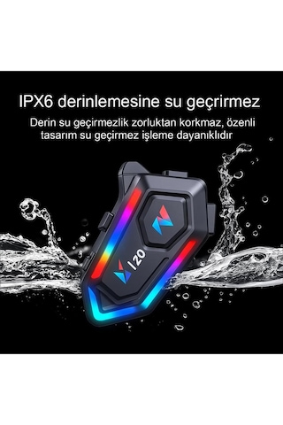 Ipx6 Su Geçirmez 5.3 Motosiklet İnterkom: 1000mah Batarya İle Uzun Yolculuklar