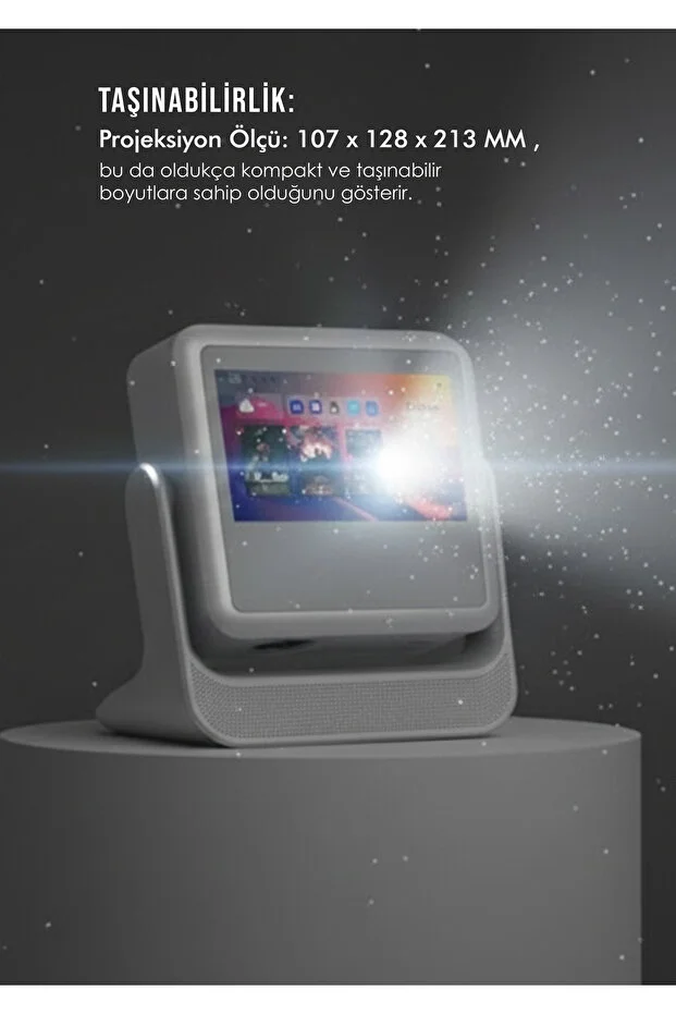 C3 Buds Dokunmatik Ekranlı Projeksiyon Cihazı 4k Destekli Taşınabilir Ev Sineması Projektör