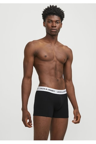 Jack & Jones Erkek Logolu Beli Lastikli 5'Li Boxer Paketi - Solid 12254366 - 1 Black