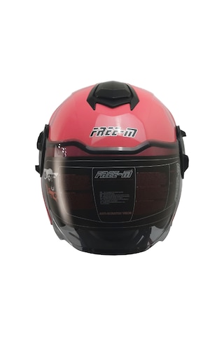 Free M Double Güneş Vizörlü Sertifikalı Abs Material Yarım Kask Pembe