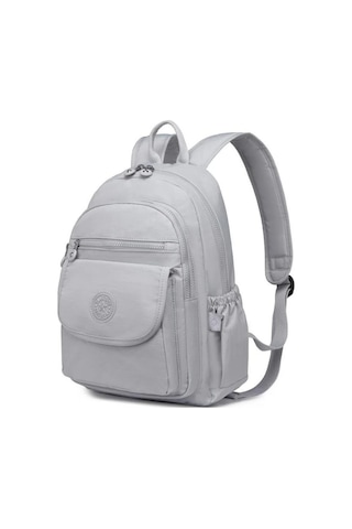Orta Boy Kadın Sırt Çantası Krinkıl Kumaş -2022-1187 Açık Gri