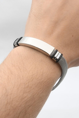 Hasır Model Paslanmaz Çelik Bileklik 10 Mm 902115 Gümüş
