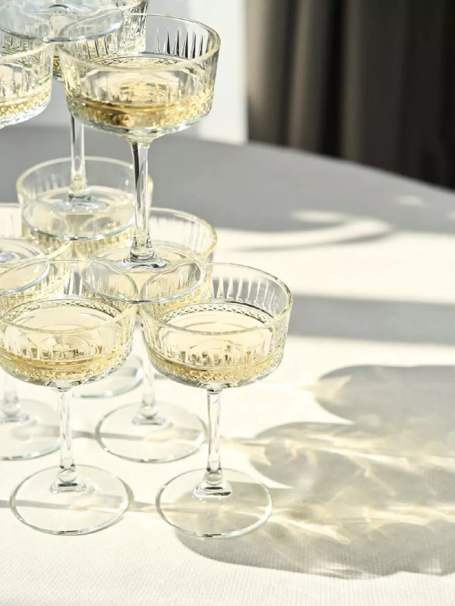 Pasabahce 2 Adet Şampanya Kadehi Geniş Krem Şişesi Seti 221467585