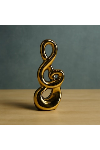 Gold Nota Dekoratif Seramik Obje 17x7