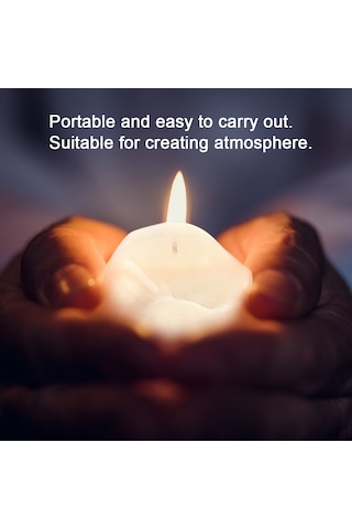 Geeksen Yk5015 Led Mum Işığı - Ateşsiz, Ev/parti/doğum Günü Atmosferi, Tek Tuş Kontrol, Beyaz, Tekli Paket