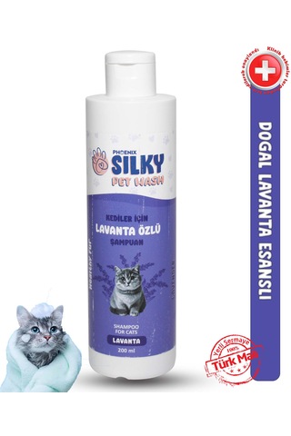 Silkypetwash - Kedilere Özel Doğal Lavanta Özlü Şampuan - 250ml