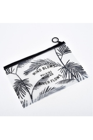 Sones Adet Moda Seyahat Kadın Şeffaf Şeffaf Kozmetik Çantası Küçük Büyük Pvc Gerekli Makyaj Çantası Kılıfı Banyo Yıkama Organizatör Seti Hindistan Cevizi Ağacı 23 16,5 Cm