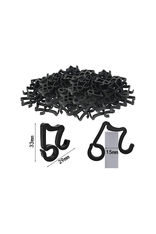 Ulzyvf 100 Adet Su Geçirmez Dış Mekan Kancası - Bahçe, Balkon, Parti Işıkları İçin Pratik Asma Klips