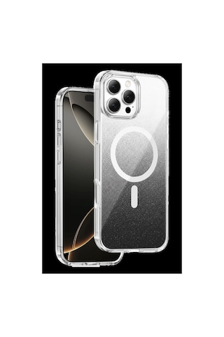 Onegif Apple İphone 16 Pro Max Sora Simli Magsafe Kapak - Siyah