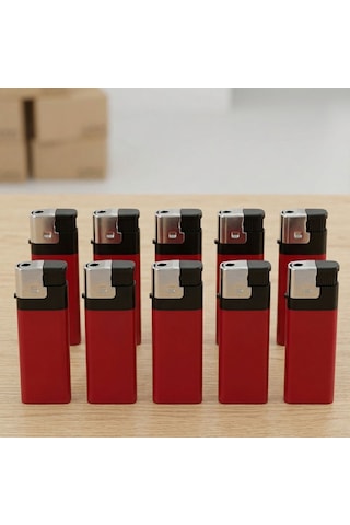 Bk Kurumsal Logolu Ymn-330 I-lighter Kırmızı Çakmak 50 Adet Manyetolu Siboplu