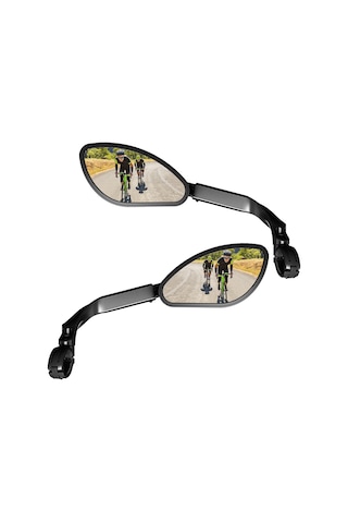 Teleskopik Bisiklet Arka Düz Ayna 360 Derece Dönme Özellikli Bisiklet Gidon Yan Arka Görüş Aynası Mtb Yol Bisikleti İçin