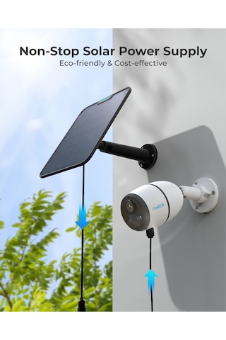 Reolink Solar Panel 2 - Reolink Kablosuz Güvenlik Kameraları İçin Güneş Paneli Type-c Bağlantılı