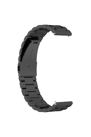 Caseonn Realme Techlife Watch R100 Kordon Paslanmaz Çelik Metal Kayış Siyah