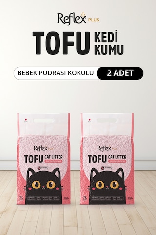 Plus Bebek Pudrası Kokulu Tofu Kedi Kumu 7l X 2 Adet