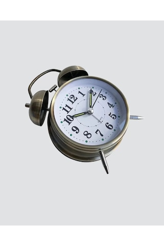 Retro Tarz Bronz Dekoratif Masa Saati Metal Gövde Yüksek Sesli Alarm Çr 57403925