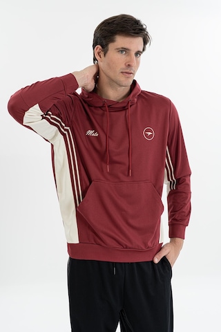 Maraton Boxy Erkek Kapüşonlu Bordo Sweatshirt Bordo