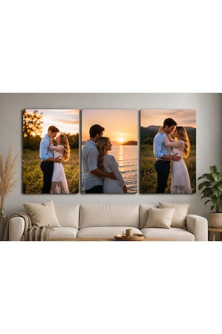 Premium Kişiye Özel 2 Adet Metal Poster Tablo Full Hd Kalite Baskı 30x40 Cm Çok Renkli