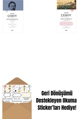 Anton Çehov Bütün Eserleri 13 Ciltli + Anton Çehov Bütün Eserleri 10 + Okuma Sticker'ları
