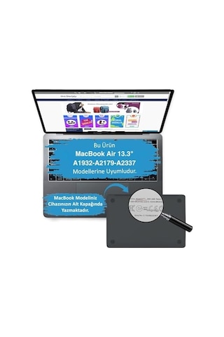 Apple Uyumlu MacBook Air M1 Kılıfı 13 İnç A2337 A2179 A1932 Uyumlu Sert Kapak Hard Case Koruyucu Kılıf Apple Uyumlu MacBook Ai
