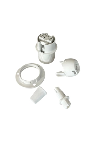 Italyan E14 Duy Mini Duy Bakalit Geçmeli Yarım Diş Beyaz 250v-2a 5 Adet