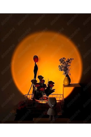 Astronot Gün Batımı Lamba Çok Renkli