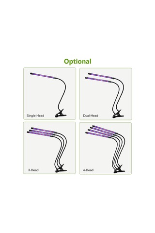 Xindoker Usb Bağlantılı Kırmızı Ve Mavi Spektrumlu 4'lü Led Bitki Büyütme Lambası, 9 Parlaklık Seviyesi Ve Zamanlayıcı Özellikli Diğer