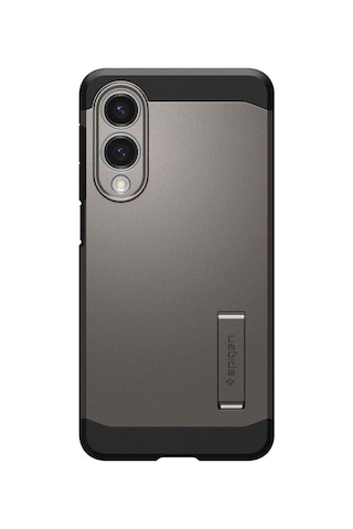 Spigen Samsung Galaxy S25 Edge İle Uyumlu Kılıf Tough Armor Aı Magfit Özellikli Kickstand Gun Metal