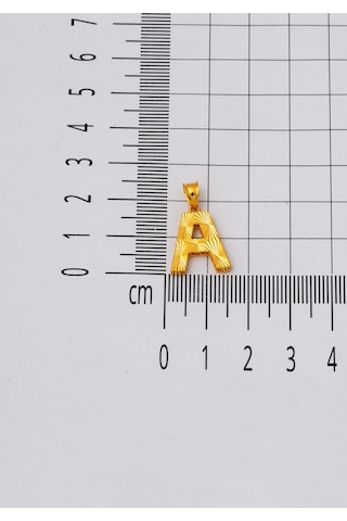 Bilezikci 22 Ayar 3 Boyutlu A Harfi Kolye Ucu