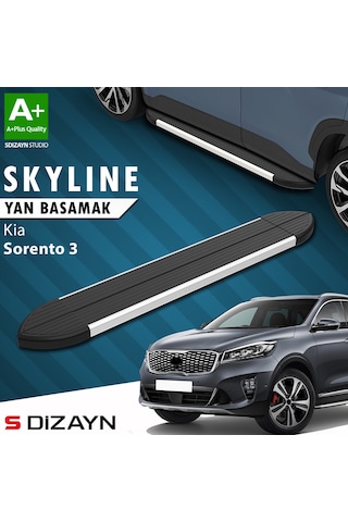 S-dizayn Kia Sorento 3 Skyline Aluminyum Yan Basamak 183 Cm 2014-2020 A+ Kalite