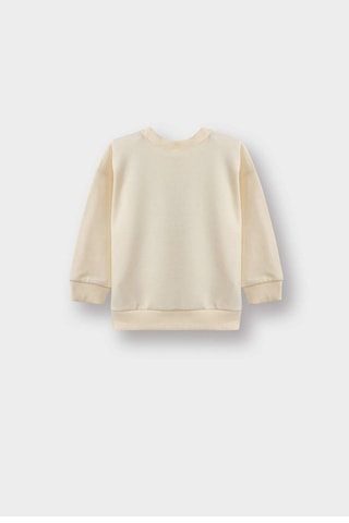 Defacto Erkek Bebek Bisiklet Yaka Baskılı İçi Yumuşak Tüylü 2li Sweatshirt G4283a525wner118 Ekru-er118