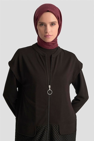 Armine File Yelekli Örme Takım 25kd1803 Siyah Siyah