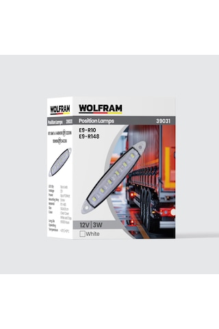 Led Yan Pozisyon Lambası Beyaz Renk Parmak Led 12v 3w E9-r10 Belgeli