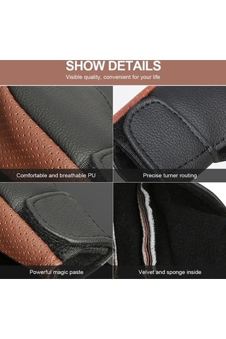 Dancemonkey Universal Araç Vites Topuzu Kapağı Kaymaz Siyah+bej Koruyucu Kapak Siyah Bej