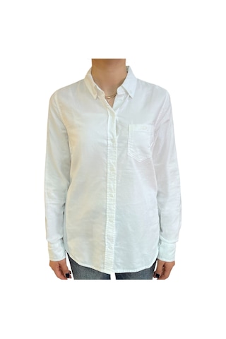 Gap V-frch Fıtted Oxford Logo Kadın Gomlek Beyaz