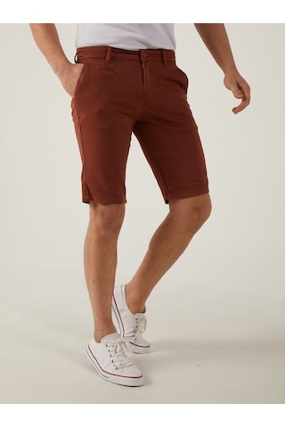 Kiremit Renk Chino Erkek Şort Kiremit