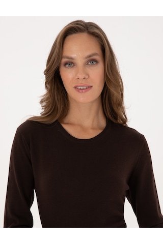 Pierre Cardin Kadın Kahverengi Kazak /triko 50316393-vr029 Kahverengi
