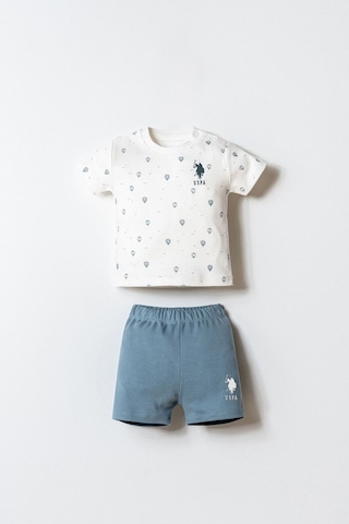 U.s. Polo Assn. Erkek Bebek Beyaz Şort Takım 5274-49928 Beyaz