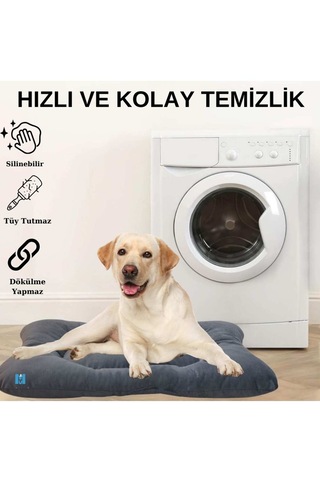 Mavi Vitrin Yıkanabilir Hafif Soft Kedi Köpek Yatağı Small