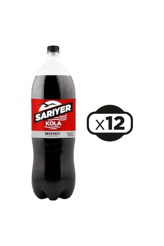 Sarıyer Kola 1 Lt Şekersiz X 12 Adet