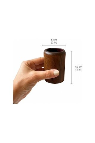 Helena Wood Art Ahşap Zar Fincanı Çifti