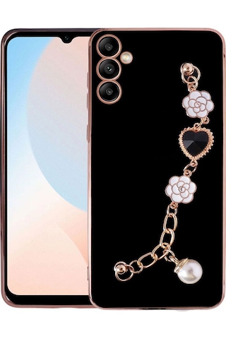 Galaxy A24 Kılıf El Tutamaçlı Kamera Korumalı Zore Taka Silikon Kapak Siyah